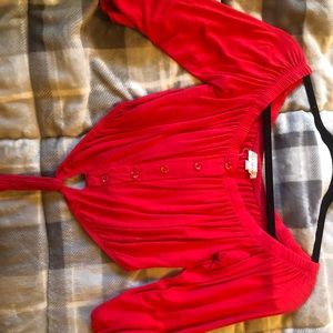 Red super cute cropped top